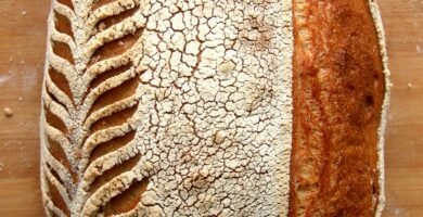 sourdough bread loaf with perfect scoring