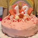 Pink 13th birthday cake