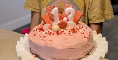 Pink 13th birthday cake