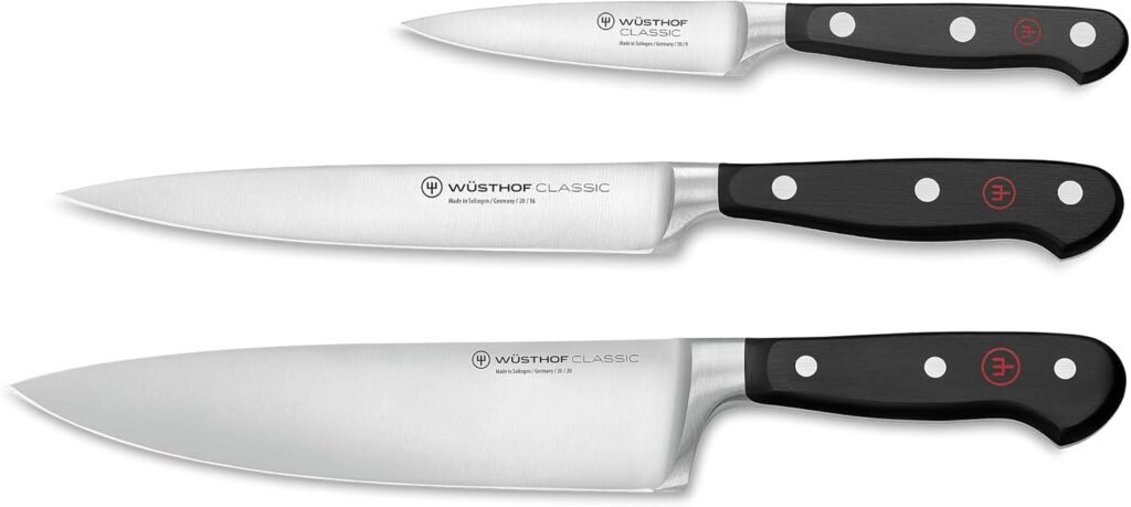 Wusthof 3 piece knife set for homestead kitchen