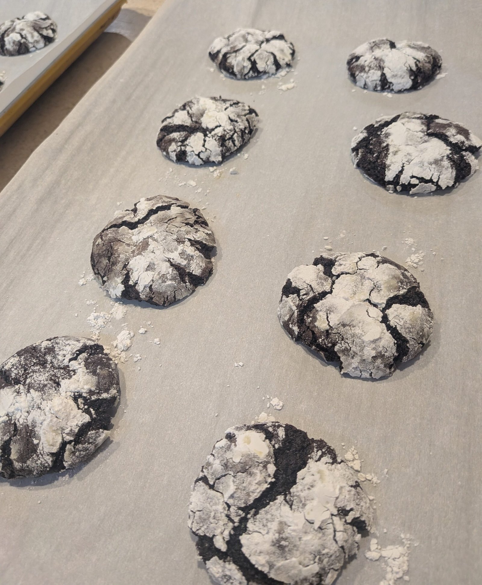Sourdough discard chocolate crinkle cookies