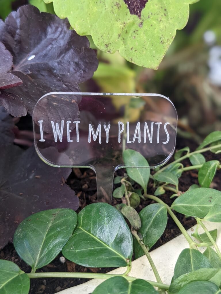 Funny garden marker for plants