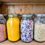 Mason jars full of freeze-dried food