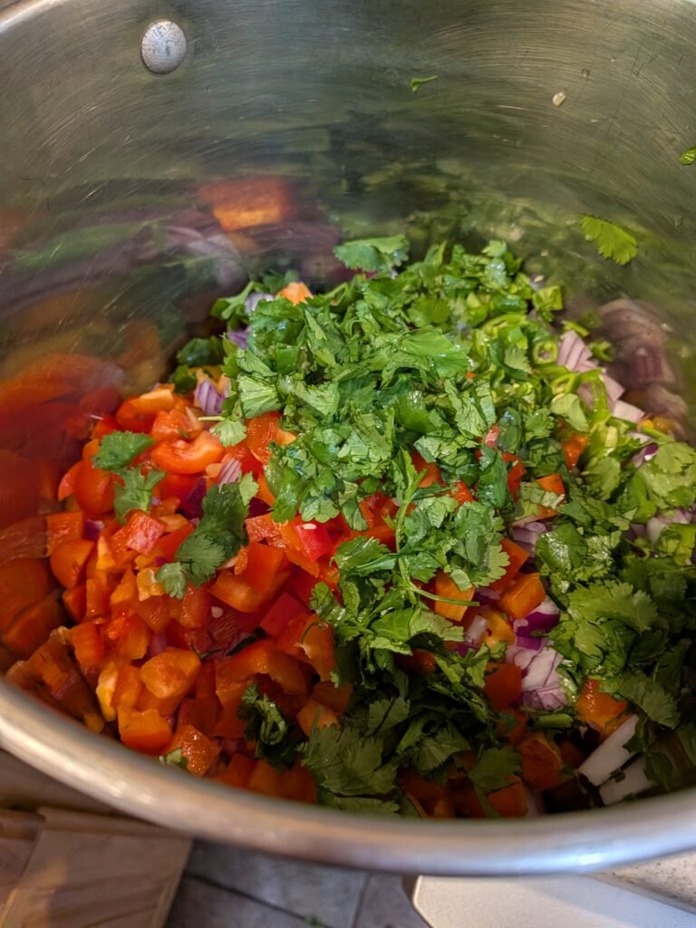 Canning peach salsa