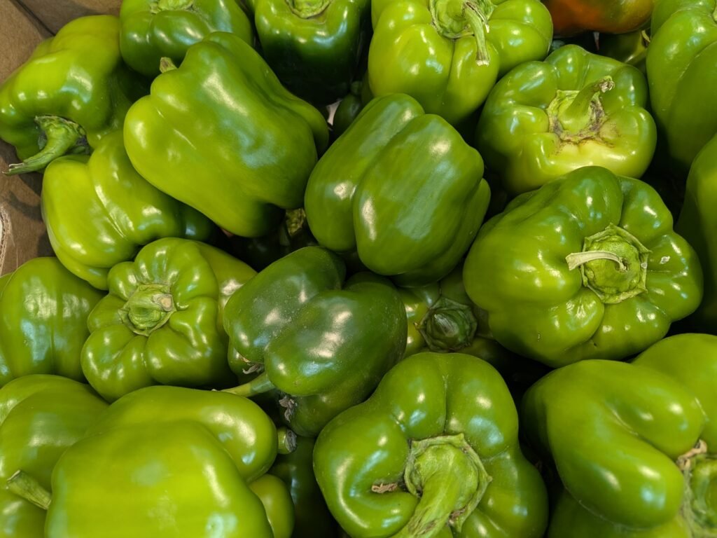 whole green bell peppers