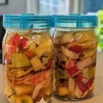 Fermenting apple scrap vinegar